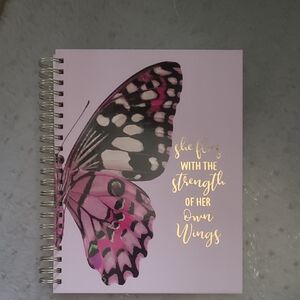 Spiral Butterfly Notebook - Pink/Lavender -